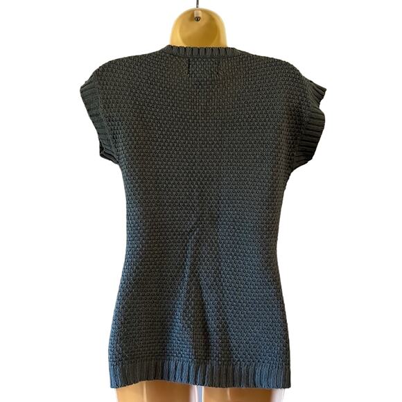 OP Gray Tunic Sweater Juniors Size S 3/5 Buttons Pockets Y2K - Picture 3 of 8